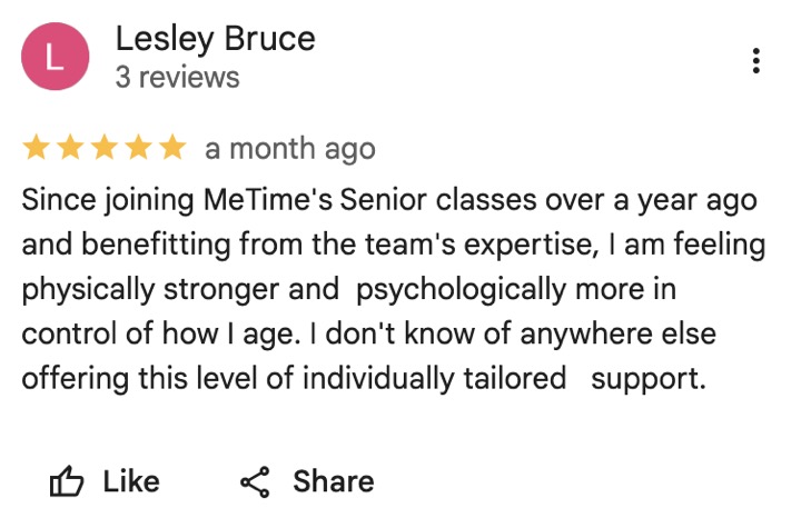 MeTime Fitness member review 7